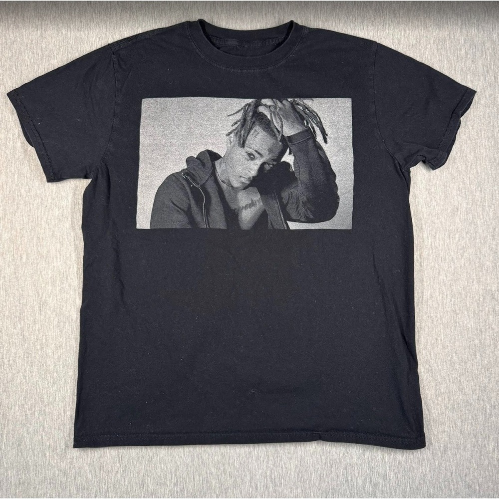 XXXTENTACION Graphic T‎ Shirt Black Rapper Hip Hop Streetwear Tee Size Large